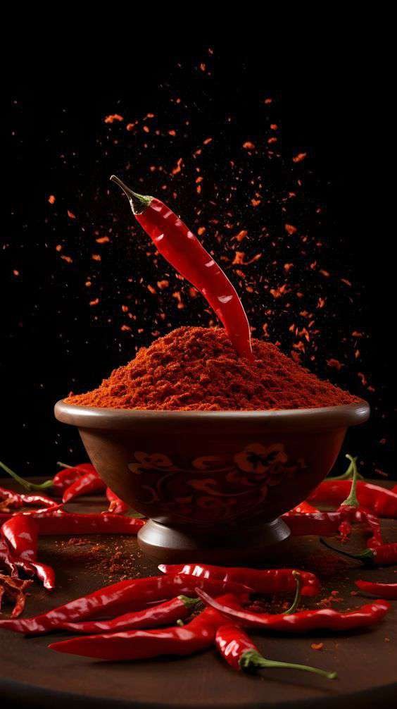 Indian red chilli spices